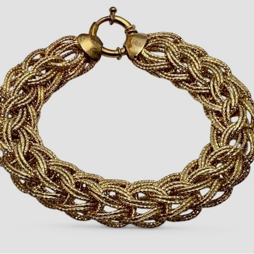 Technibond 925 Sterling Silver Diamond Cut Chain Link Bracelet - Picture 4 of 6